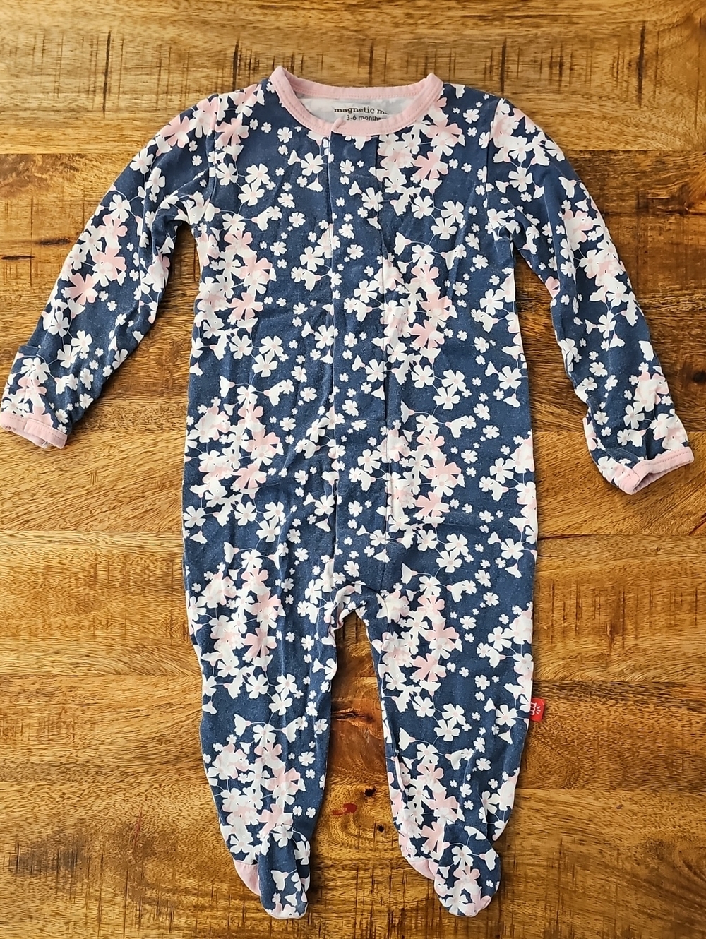 Magnetic Me Floral Footie Pajamas Sleeper - 3-6 Months